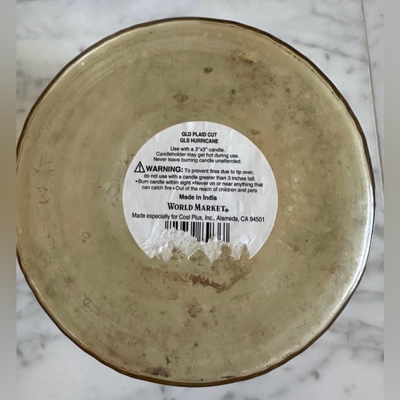 🎄 Plaid Mercury Glass Candle Holder Hurricane - Picture 3 of 5